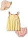 Gerber Baby Girls 3-Piece Sundress, Diaper Cover and Hat Set, tiny floral, 12 Months