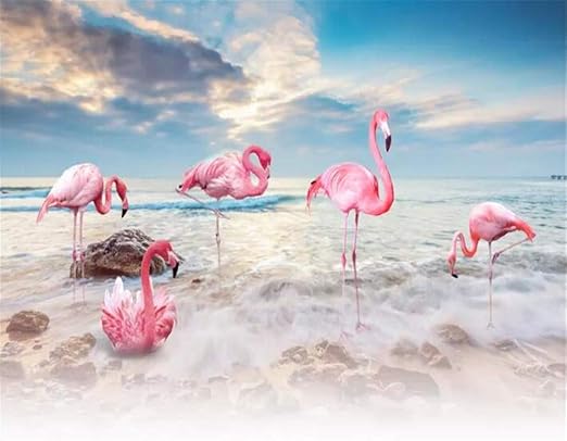Télécharger gratuitement Images Xcmb Papier Peint Sur Mesure Paysage Marin Flamant Rose Chambre actualisé salutations