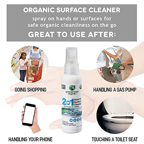 GREENERWAYS ORGANIC Natural AllPurpose Cleaner, Multipurpose Cleaner, USDA Organic NonGMO Hand