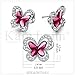 Kate Lynn Christmas Earrings Gifts for Women Purple Crystals Butterfly Hypoallergenic Stud Earrings Jewelry for Women Birthday for Anniversary Christmas Valentine Gifts for Her Gifts for Girl