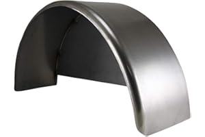 TRAILER-FENDERS.COM 36x10 3/4 Single Axle Steel Trailer Fenders with Back Plate Welded In - One Piece