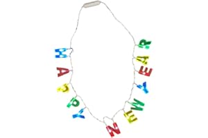 The Electric Mammoth Light Up Happy New Year LED Flashing Party Necklace