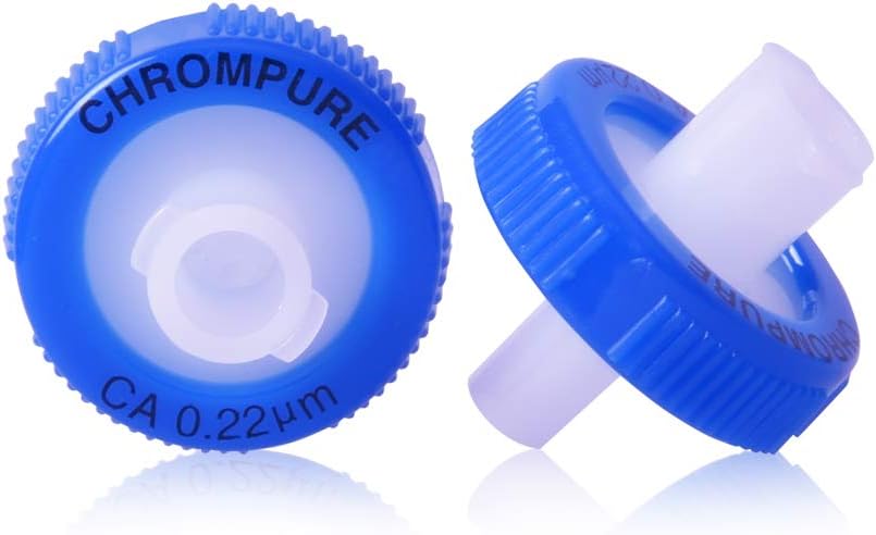 Syringe Filter, Membrane Solutions Lab Supply Filter CA,0.22 Micron Pore Size, 13mm Diameter, Pack of 10