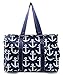 White Anchor Print NGIL Large Travel Caddy Organizer Tote Bag