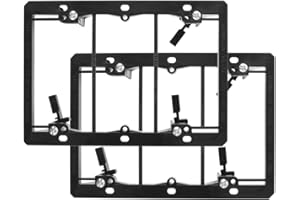 TENINYU Low Voltage Mounting Bracket (3-Gang, 2 Pack), 3-Gang Mounting Bracket [Mounting Screws Included] for Wall Plate, Black