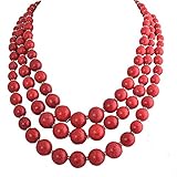 Jane Stone 3-Layer Pearl Necklace Bubble Necklace Illusion Necklace Wedding Bridal Jewelry(Fn0659*)