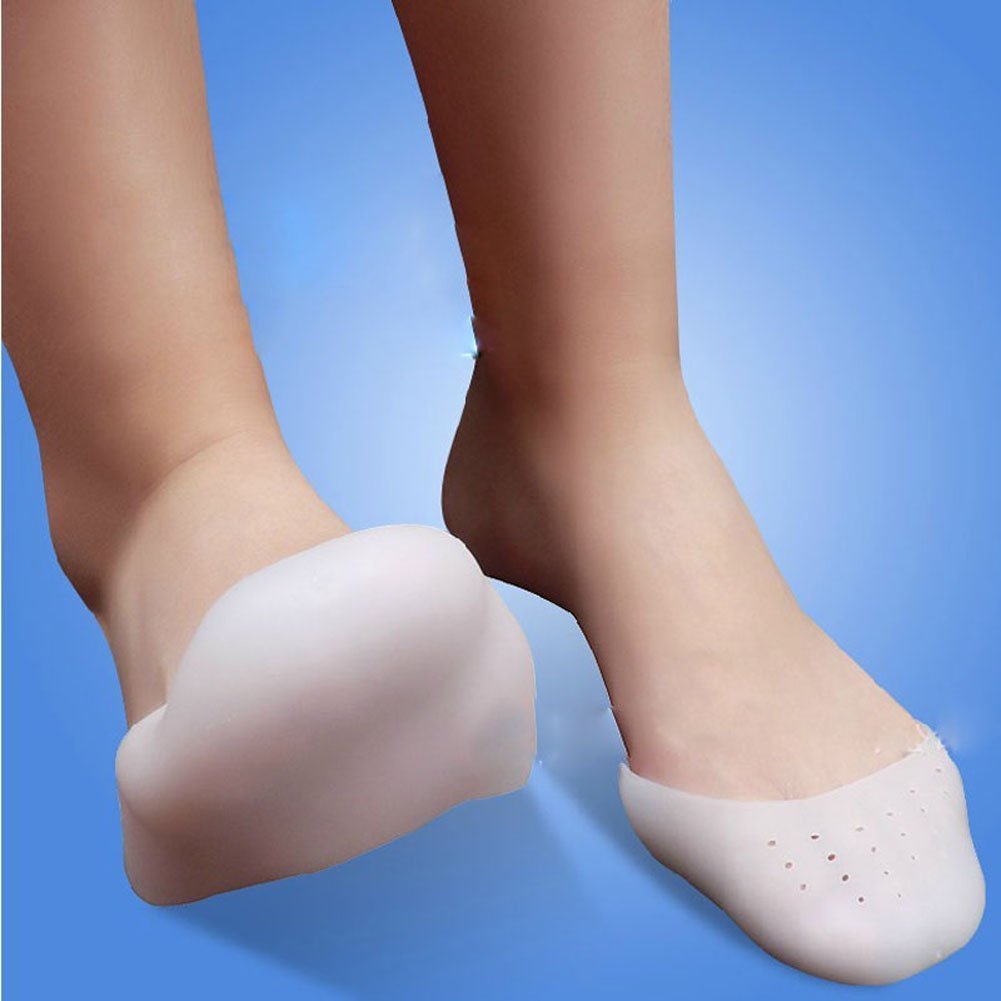 2 Pairs Silicone Gel Toe Caps Soft Ballet Pointe Dance Athlete Shoe Toe Pads Toe Protector with