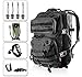 Kragzmen Tactical Backpack 3-Day Assault Pack w/2L Hydration Bladder & Para Cord Survival Bracelet - 45 Liter Military Rucksack (Spec Ops Black) w/Molle Load Bearing Web Dominators & D-Rings