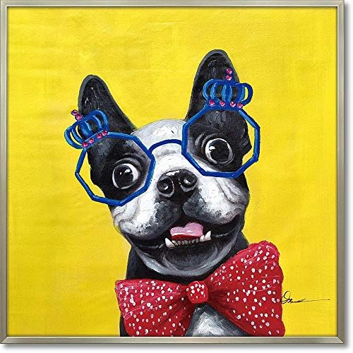 絵画 オイル ペイント アート コメディアン ドッグ 犬 油絵 プレゼント リビング セール インテリア