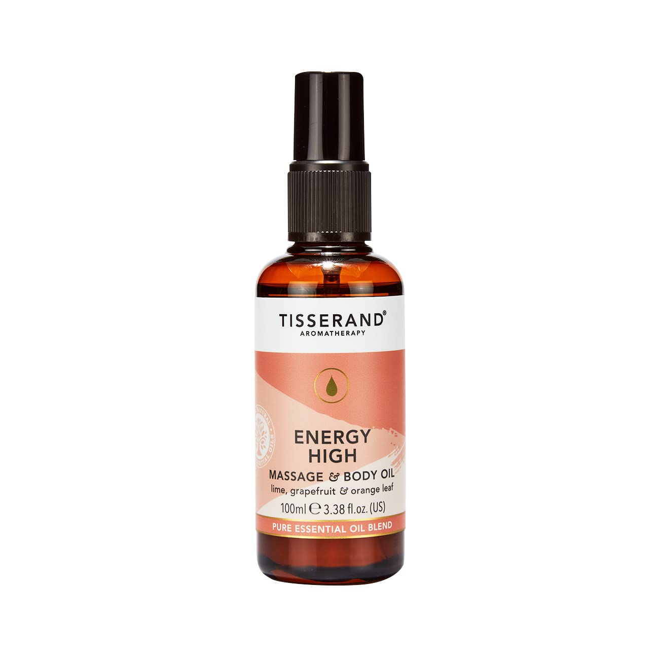 Tisserand Aromatherapy Energy High Massage & Body Oil, 100ml