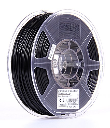 eSUN 3mm Black PLA PRO (PLA+) 3D Printer Filament 1KG Spool (2.2lbs), Actual Diameter 2.85mm +/- 0.05mm, Black