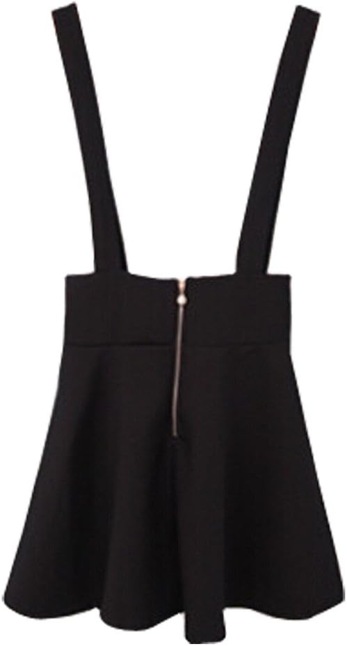 Shawhuaa Girls Bright Color Suspender Flared Pleated Skater Skirt