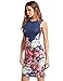 Floerns Women's Sleeveless Floral Work Party Cocktail Bodycon Dress Blue XL