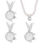 BENECREAT 3Pcs 925 Sterling Silver Blank Bezel Pendant, 0.4x0.2 inch Round Bezel Blank Tray Setting for DIY Jewelry Findings
