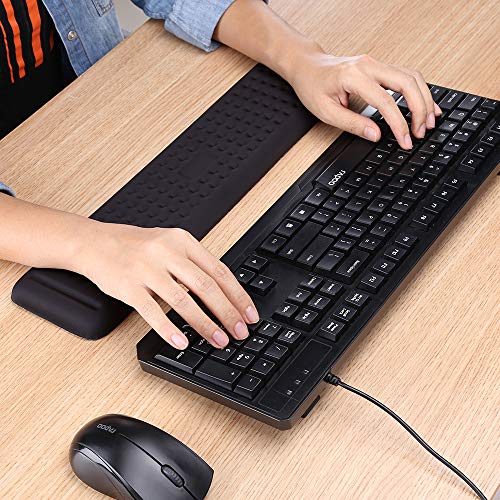 Aelfox Wide Gaming Keyboard Wrist Rest, Ergonomic Comfortable Armrest/Elbow Rest Pad, Memory