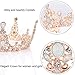 Barode Rose Gold Wedding Crowns and Tiaras Crystal Bride Queen Crowns Opal Rhinestone Bridal Wedding Hair Accessories for Women