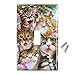 GRAPHICS & MORE Cats and Butterflies Selfie Plastic Wall Decor Toggle Light Switch Plate Cover