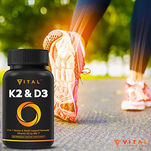 Vitamin K2 (MK7) with D3 Supplement - Vitamin D & K Complex - Bone and Heart Health Formula - 5000 IU Vitamin D3 & 90 mcg Vitamin K2 MK-7-60 Small & Easy to Swallow Vegetable Capsules - Thumbnail 7