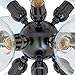 Amazon Brand – Rivet Modern Satellite 15 Globe Ceiling Pendant Chandelier Fixture With Light Bulbs - 9.75 x 9.75 x 44.75 Inches, Black