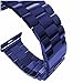 VIPPLUS Compatible for Apple Watch Band 38mm/40mm Stainless Steel Strap Bracelets Wristband with Durable Folding Metal Clasp for Apple Watch Series 4/3/2/1 Blue