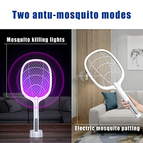 Heixar 2 in 1 Bug Zapper, Rechargeable Electric Fly Swatter, Mosquito