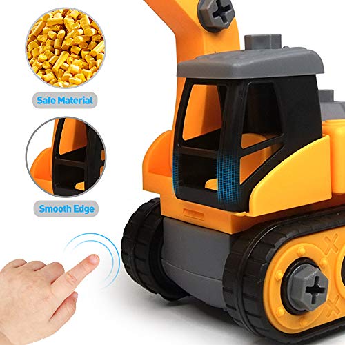 WisToyz Take Apart Toys, Toddlers Toys, Toy Grab Loader Construction Trucks, Building Vehicle Play Set with Screwdriver, Ideal Educational Toys for Boys & Girls Aged 3, 4, 5, 6