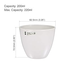 uxcell Porcelain Crucible Cup 200ml for Foundry