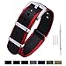 Ritche Christmas Gift Military Ballistic Nylon Watch Strap with Heavy Buckle 18mm 20mm 22mm Premium Nylon Watch Bands for Men Women, White Elephant Gifts, Stocking Stuffers for Men