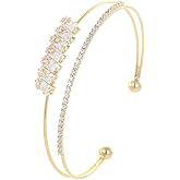 Shuo Dian Gold Bracelets for Women Jewelry 14k Plated Gold Bangles for Women Cuff Bracelet Open Fashion Bracelet Adjustable 