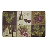 Chef Gear Wellness Wine Anti-Fatigue Comfort Memory Foam Kitchen Chef Mat, 18 x 30