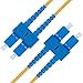 BEYONDTECH SC to SC Fiber Patch Cable Single Mode Duplex - 1m (3.28ft) - 9/125um OS1 LSZH PureOptics Cable Series