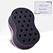 Big Holes Hair Brush Sponge Twist Wave Barber Tool For Dreads Afro Locs Twist Curl Coil Black (1 Pack)