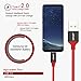 USB Type C Cable,JianHan 3 Pack USB A to USB-C Braided Cord Fast Charging Type-C Charger Cable for Samsung Galaxy S9,S8,S8 Plus,Note 8,LG G6 G5 V20 V30,Nexus 6P,5X,Nintendo Switch (1ft /3ft /6ft Red)