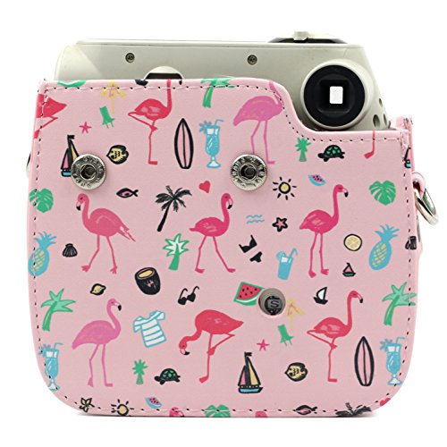DKEnjoy Compatible Fuji Instax Mini 7S/7C, PU Leather Camera Case Bag with Adjustable Strap for Fujifilm Instax Mini 7S/7C Instant Film Camera