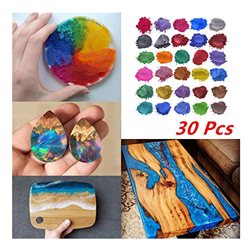 [30 Colors] Cosmetic Grade Mica Mineral Powder,Efaster Soap Making Kit,Soap Making dye,15 Color,Powdered Pigments Set,Hand Soap Making Supplies,Resin Dye,Organic Powder Mica,Bath Bomb Dye Colorant - Thumbnail 6