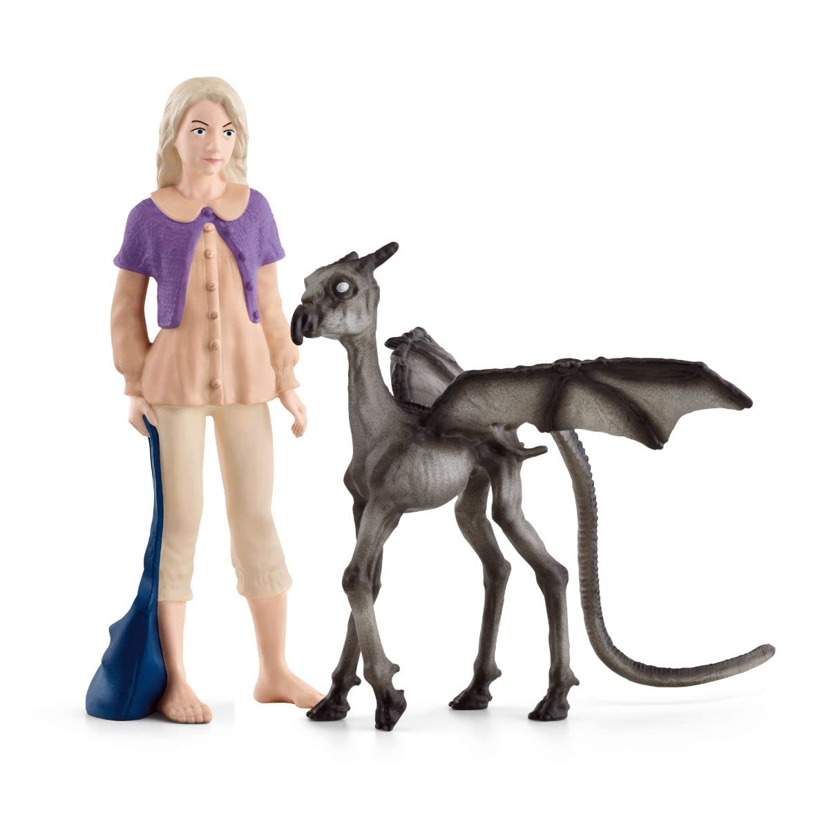 SCHLEICH Harry Potter - Luna Lovegood and Baby Thestral Figurines - 2 PC Harry Potter Set - Wizarding World Collectible Figures for Kids and Adults - Toys for Ages 6+ | 42636