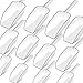 LEOBRO Clear Acrylic Plastic Kitchen Scoops for Wedding, Candy, Powders, Ice Cream, Sugar, Tea, 3 Sizes, Pack of 12