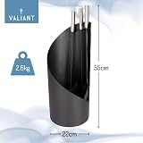 Valiant Fun 3-Piece Concealed Fireside Companion Set Black Satin Finish view 6