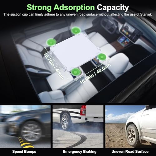 Ackno for Starlink Mini Mount for Car,for Starlink Mini Suction Cup Mount Accessories,linkoostar Kit for Sunroof/Front/Rear Window/Roof/Dashboard/Windshield