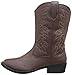 Deer Stags Girls Ranch Western Boot, Dark Brown, 2 Little Kid