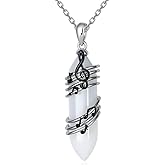 Zunxinsan Music Note Necklace 925 Sterling Silver Music Necklace Music Note Jewelry for Women