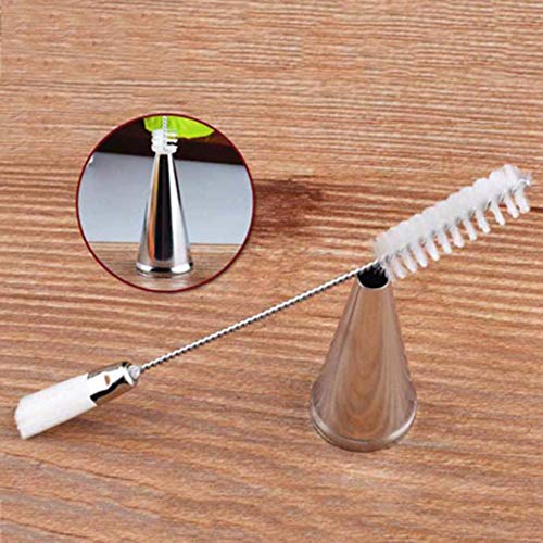 STORE-HOMER - 1pc 2 Heads Pastry Icing Piping Nozzle Teapot Cleaning Brushes Baby Milk Bottle Nipple Brush Kitchen Tool Helper Pastry Brush