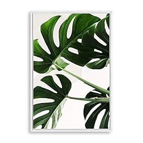 Framed Canvas Wall Art Green Plants Canvas Prints Home Artwork Decoration for Living Room,Bedroom - 16x24 inches