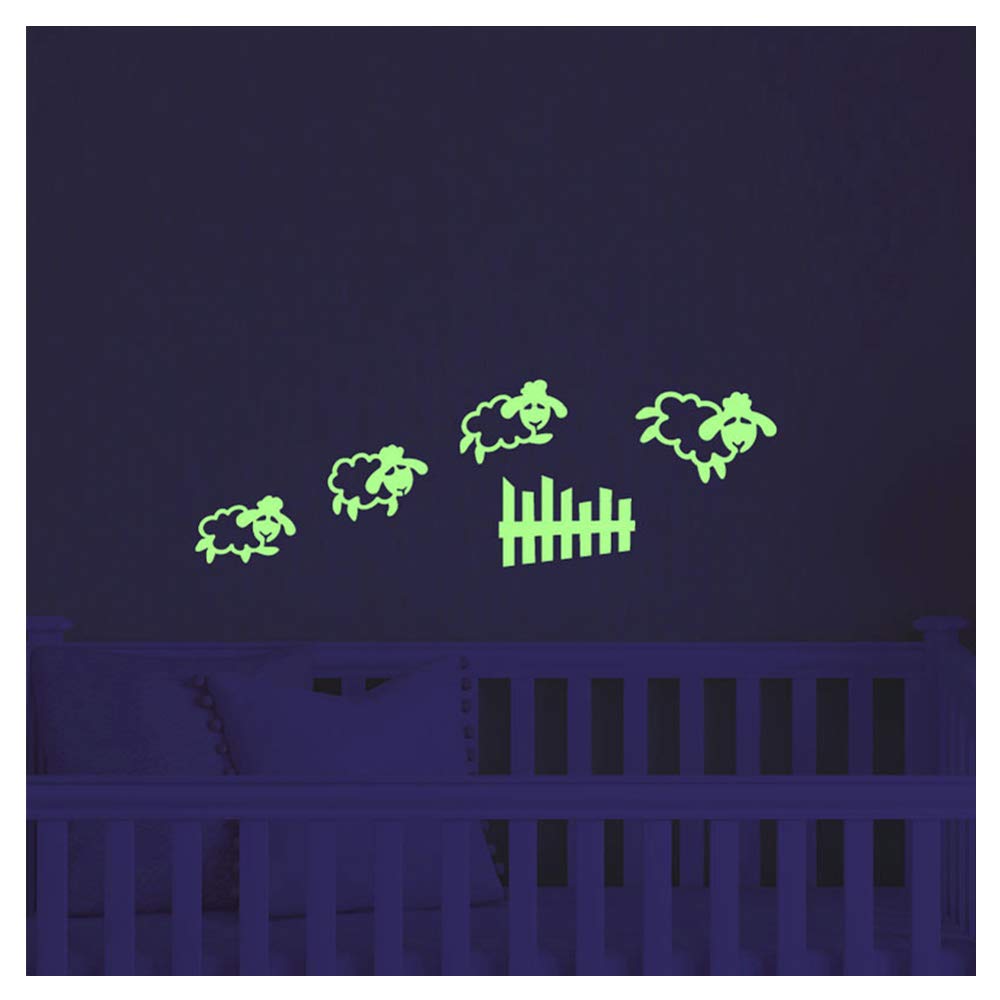 Glow Stickers| Glow in The Dark Wall Decal Sheep - Wall Paper Decoration Phosphorescent - 20 x 110 cm