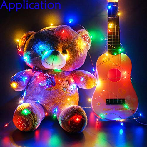 Fairy Lights 16.4ft RGB LED Twinkle Lights USB Plug String Lights for Bedroom Indoor Party Decor