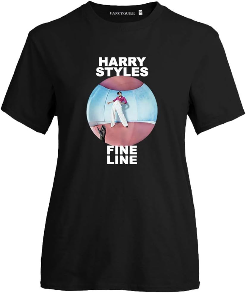 Women's Fashion Fine Line Harry Styles is My Boyfriend T-Shirt Girls Casual Short Sleeve Tee Tops