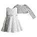 Youngland Girls' 2 Piece Floral Lace Dress with Knit Cardigan