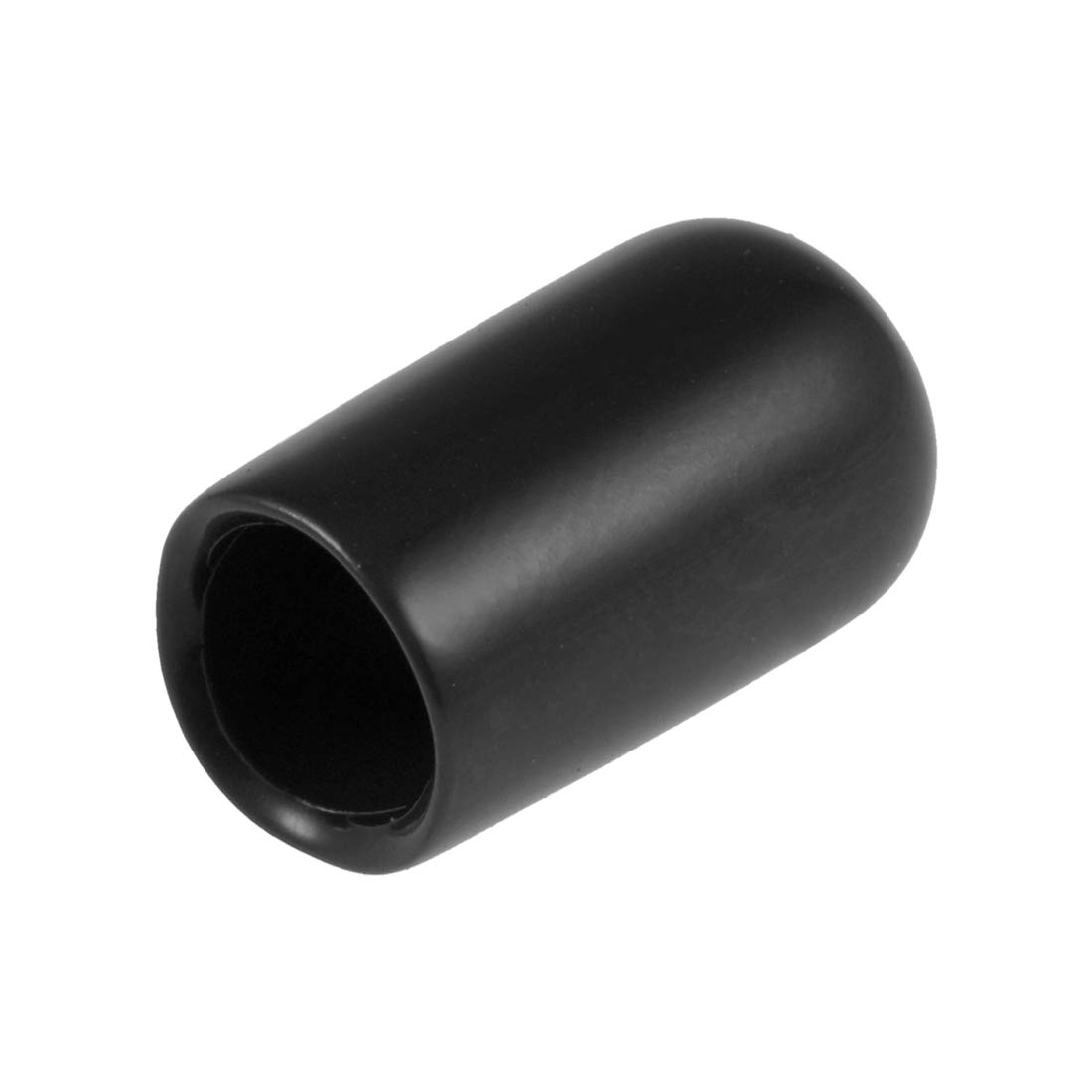 sourcing map 200pcs Rubber End Caps 6.5mm ID Vinyl Round End Cap Cover Screw Thread Protectors Black — image 1