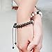 Distance Relationship Couple Bracelet Black Lava Rock & Howlite Stone for Lovers Friendship Bracelet