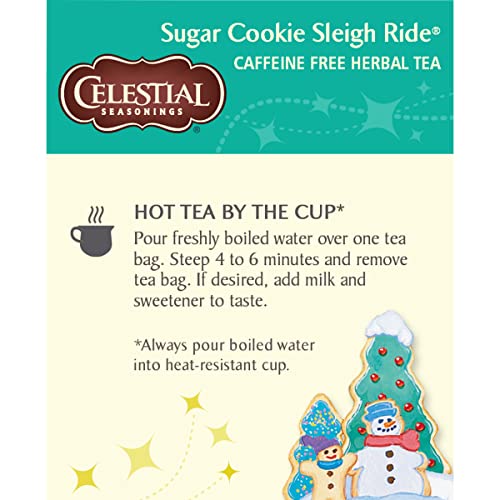 Celestial Seasonings Herbal Tea, Sugar Cookie Sleigh Ride, 18 Count